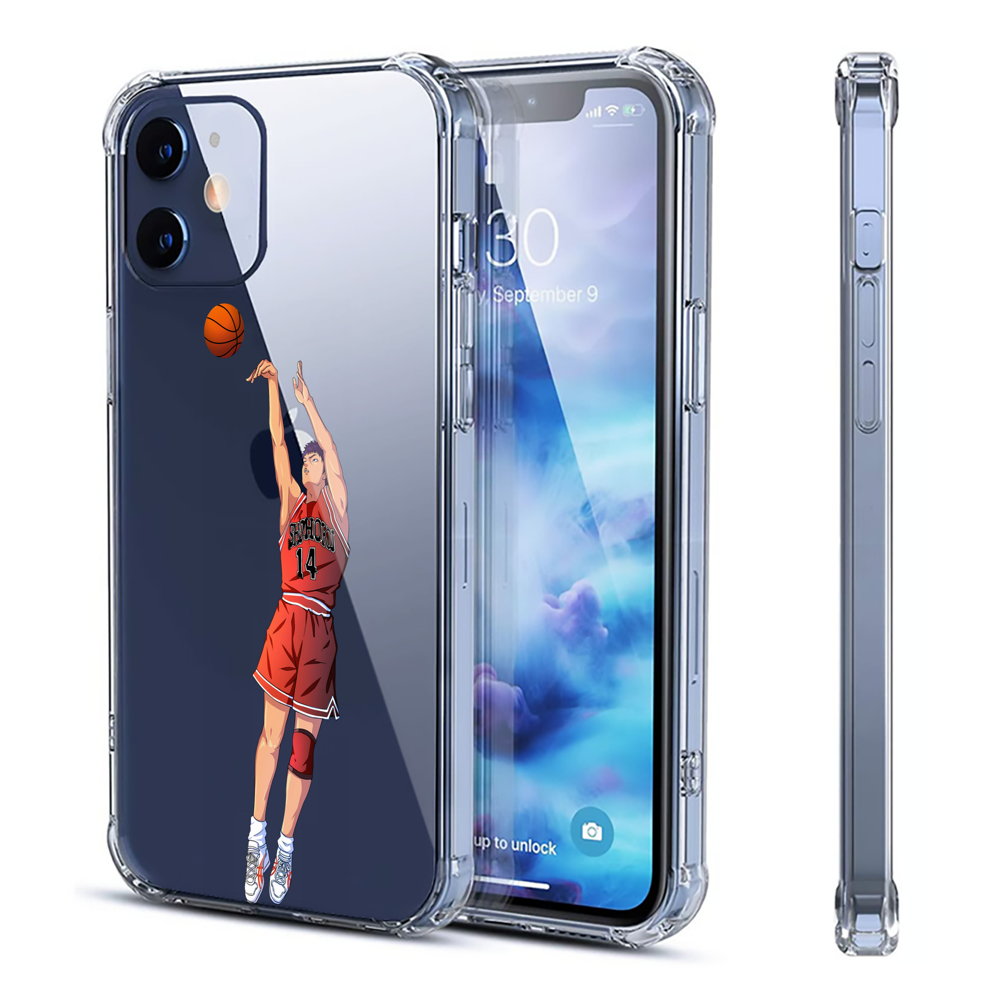 （画像用） SLAM DUNK／スラムダンク 【iPhone 12シリーズ対応】透明スマホケース（クリアソフトケース）